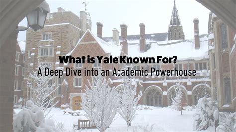 What Is Yale Known For A Deep Dive Into An Academic Powerhouse Inspirit Ai