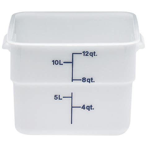 White 2 Qt Poly Food Storage Containers 6 Pk Dei Equipment