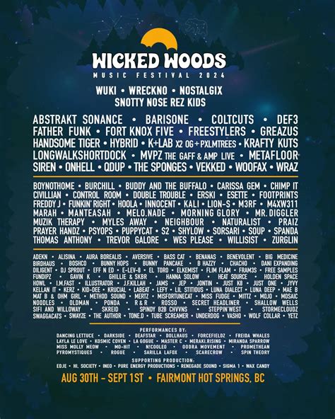 Wicked Woods Music Festival 2024 Lineup Grooveist Wicked Woods Music Festival 2024 Lineup Grooveist