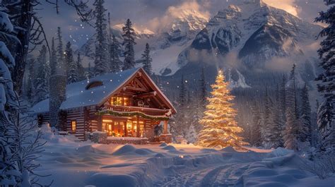 Winter Wonderland Cabin Christmas Scenery Christmas Cabin In The Winter Wonderland Cabin Christmas Scenery Christmas Cabin In The