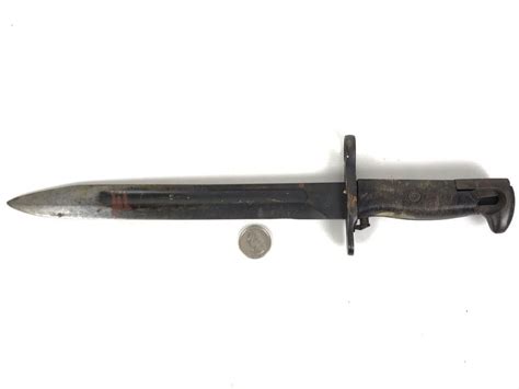 Wwii Period U S M1 Rifle Bayonet O L Some Damage To End Of Handle As