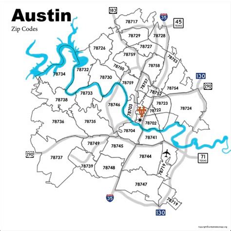 Zip Code Map Austin Tx Zip Code Map Austin Tx