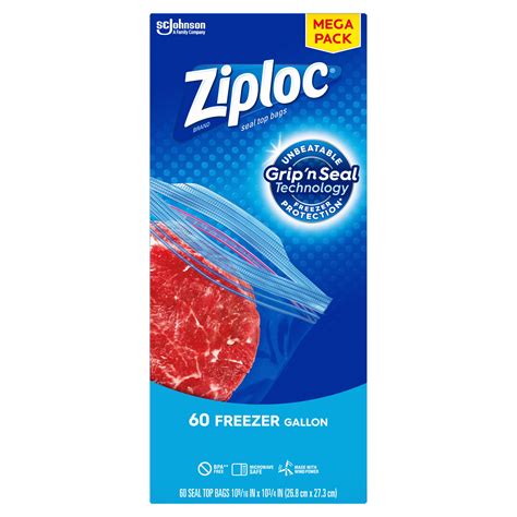 Ziploc Double Zipper Freezer Bags Gallon 250 Ct